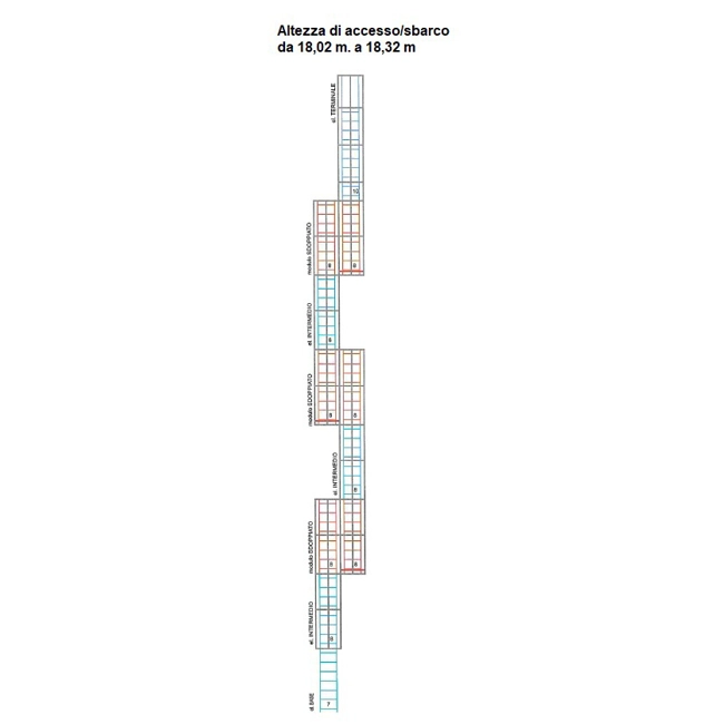 Vendita online Scala a gabbia alla marinara Self System 18,02 m.